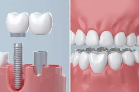 Implantat vs. Zahnbrücke