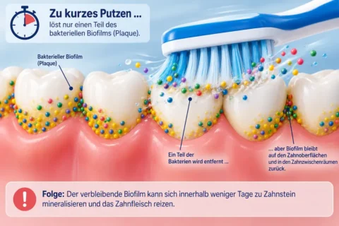 5 Fehler beim Zähneputzen: 3 - Zu kurz